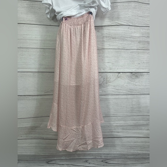 Boutique Brand Cheetah Print Button Down High Waist High Low Hem Maxi Skirt 💗 - Picture 3 of 16